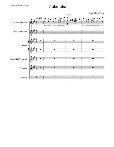 Titibo-tibo by moira Sheet music for Piano, Drum Group, Soprano, Guitar & more instruments ...