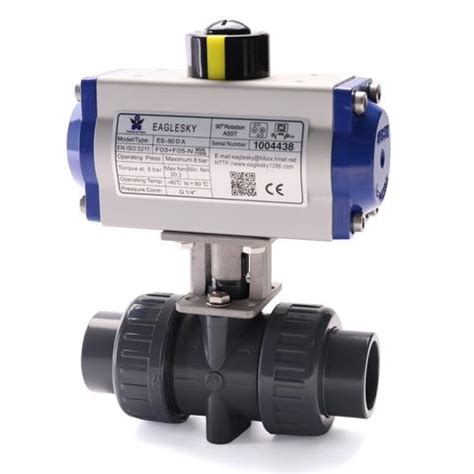 Pneumatic Actuator Double Union Ball Valve | Taiwantrade.com