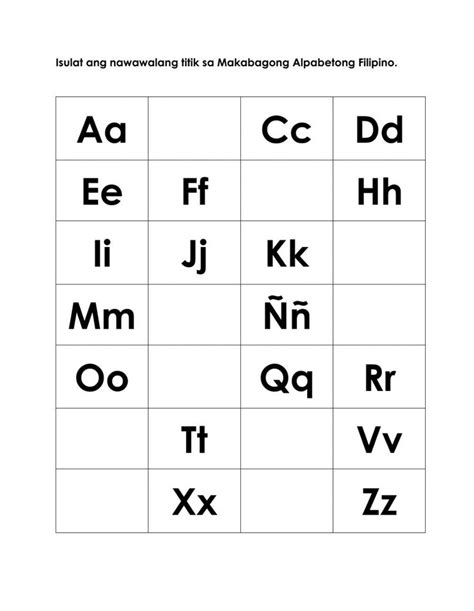 Makabagong Alpabetong Filipino worksheet | Filipino, 1st grade worksheets, Powerpoint background ...