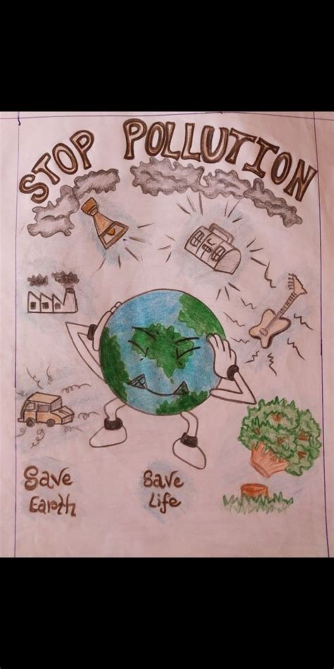 stop pollution | Poster drawing, Poster on pollution, Air pollution poster