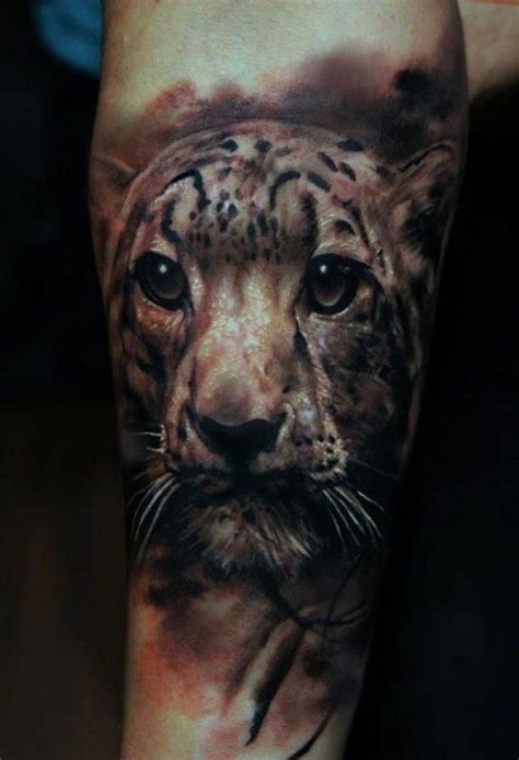 Very nice leopard head tattoo by Domantas Parvainis - Animal Tattoos ...