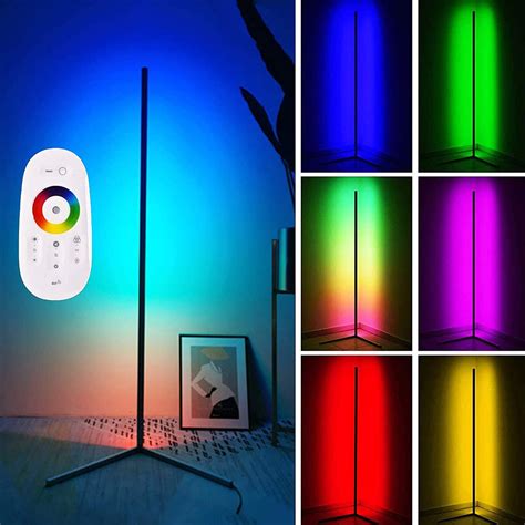 Free Shipping RGB Corner Floor Lamp Nordic Modern LED Floor Lamp Ambie ...