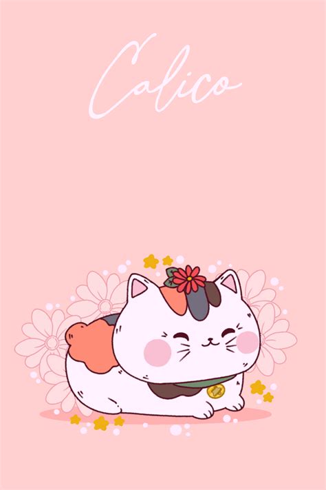 Calico cat - phone wallpaper - City Of Illustrations 's Ko-fi Shop - Ko-fi ️ Where creators get ...