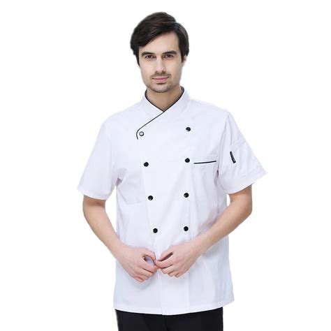 High Quality Breathable Short sleeve Chef Jacket Uniform Restaurant ...