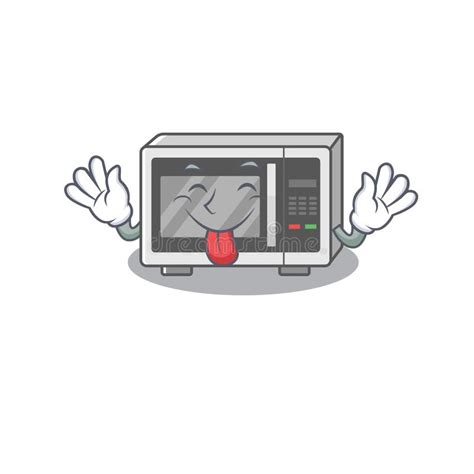 Funny Microwave Oven Isolated Cartoon Character Stock Illustration ...