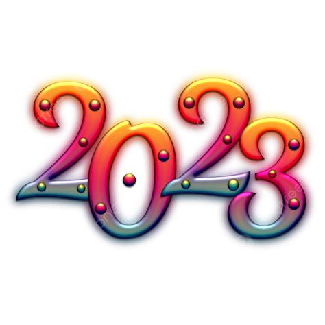 Colorful Glowing 2023 Numbers Beautiful Text Effect Psd Transparent ...