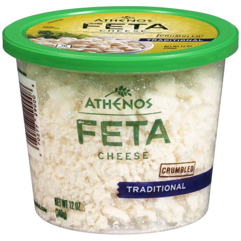 Athenos Crumbled Traditional Feta Cheese 12 oz Tub - Kraft Recipes