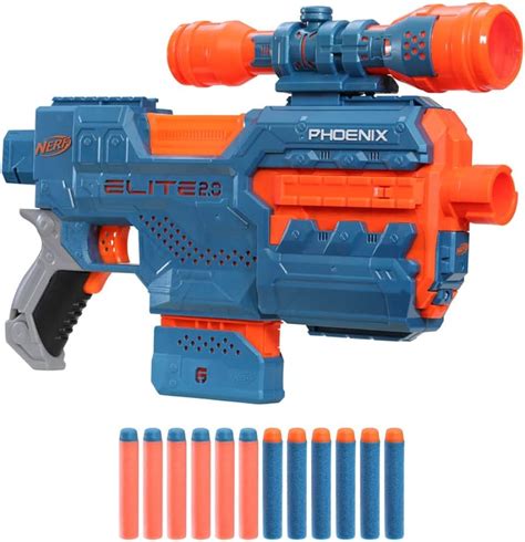 Nerf Elite Stormcharge Motorized Blaster, 20 Nerf Elite Darts, 10-Dart ...