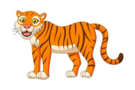 Cute Cartoon Tiger Drawing