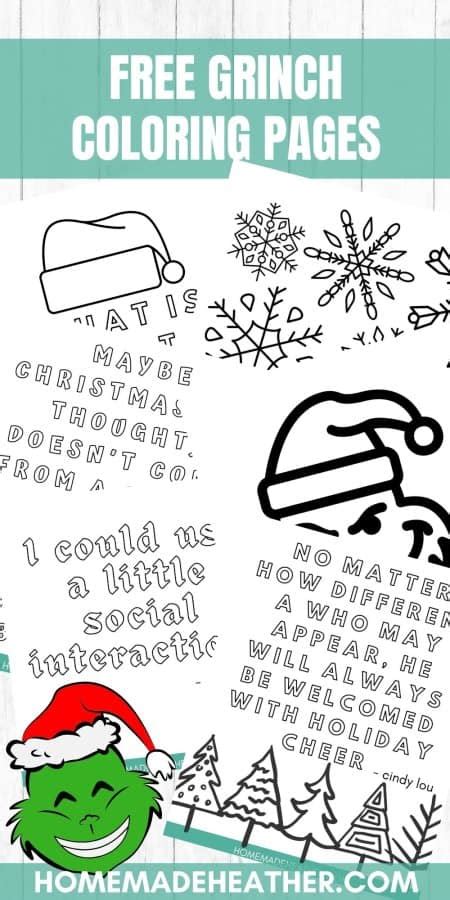 Free Grinch Printable Coloring Pages » Homemade Heather