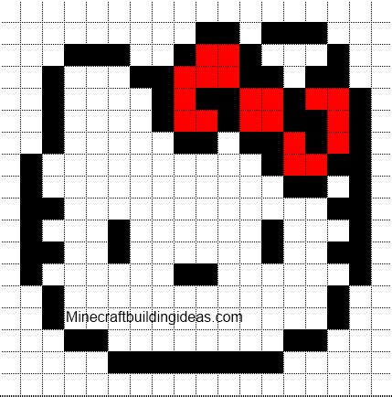 Minecraft Pixel Art Templates: Hello Kitty