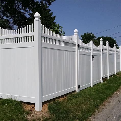 Weatherables Halifax 6 ft. H x 8 ft. W White Vinyl Privacy Fence Panel ...