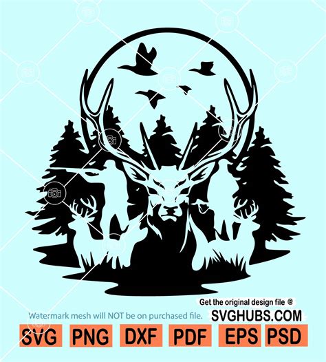 Deer Hunting Svg Files, Deer Hunting Svg, Outdoor Hunting Svg, Wild ...