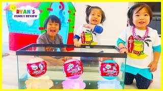 Ryan Emma and Kate Opens Ryan's World Giant Squishy Toys!!!! - Videos For Kids