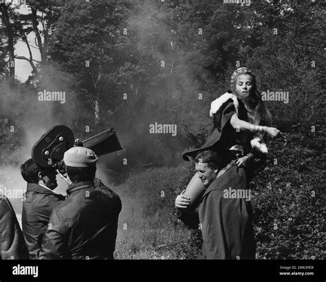 CARITA being filmed for a scene in THE VIKING QUEEN 1967 Director DON ...