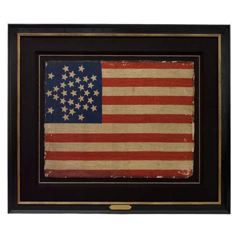 31 Star Antique American Flag, California Statehood, 1850-58, Very Rare ...