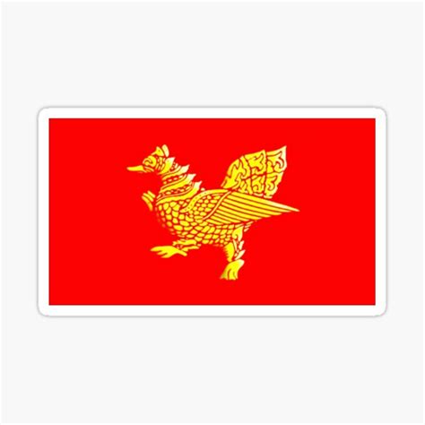 "Flag of the Mon people" Sticker for Sale by mo91 | Redbubble