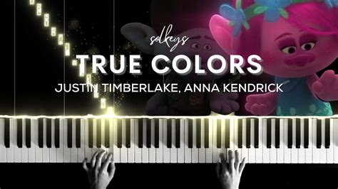 True Colors - Justin Timberlake and Anna Kendrick TROLLS Piano Cover + Sheets - YouTube