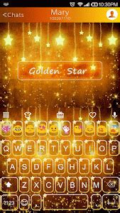 Star Golden Emoji Keyboard – Golden Star Skin for Emoji,Emoticons ...