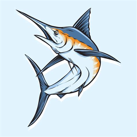 blue marlin fish jumping vector logo 5131252 Vector Art at Vecteezy