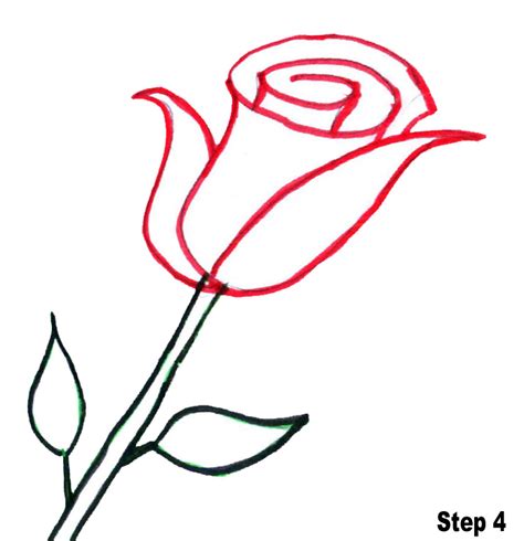 draw a rose for kids - Clip Art Library