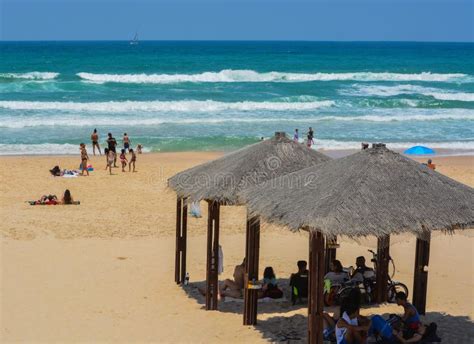 The Mediterranean Beach of Ashkelon in Ashkelon, Israel. Editorial Photo - Image of relaxing ...