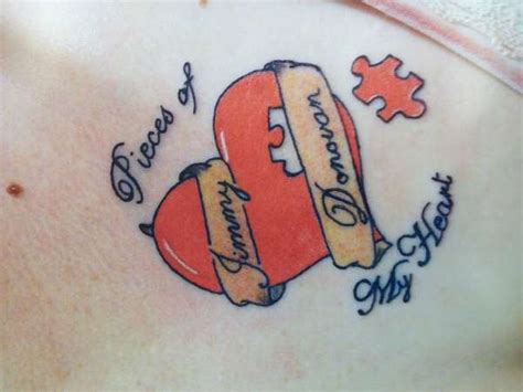 Autism heart tattoo