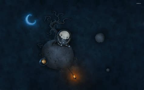 Skeleton astronaut on a Halloween planet wallpaper - Holiday wallpapers ...