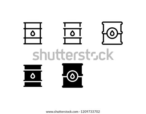 Oil Barrel Icon Logo Vector Symbol Stock Vector (Royalty Free) 1209733702