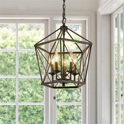 Black Foyer Pendant Lighting You'll Love | Wayfair