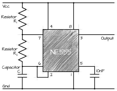 555 (NE555) Astable Circuit Calculator