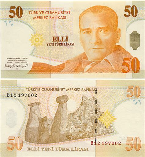 Banknotes.com - Turkey 50 Lira 2005 - Turkish Bank Notes, Paper Money, World Currency, Banknotes ...