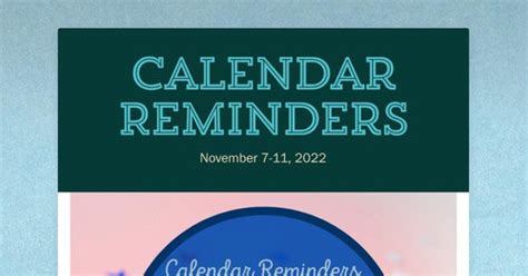 Calendar Reminders