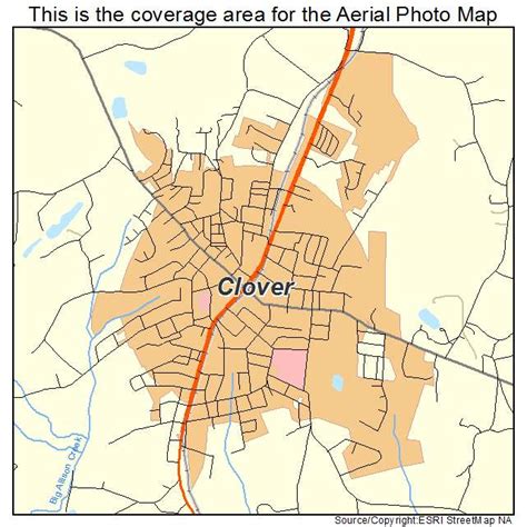 Aerial Photography Map of Clover, SC South Carolina