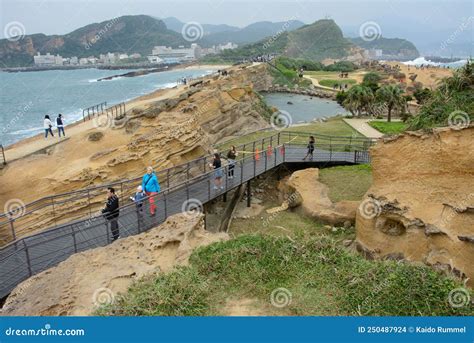 Yehliu geopark aerial view editorial stock image. Image of geological - 250487924