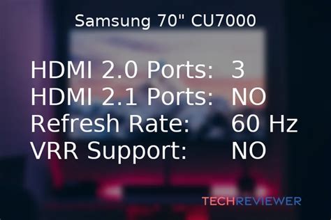 HDMI Capabilities of the Samsung 70" CU7000 TV - TechReviewer