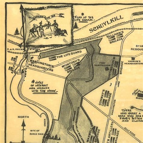 Valley Forge Park Map - Washington's Camp – store.ushistory.org