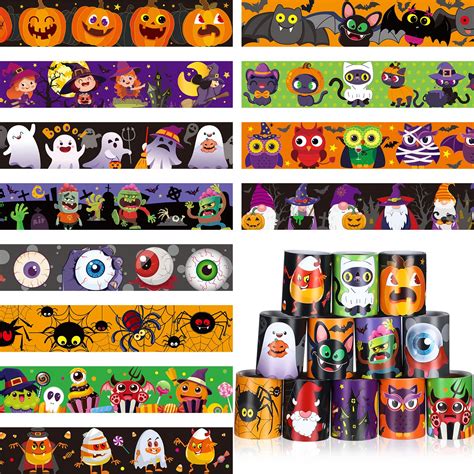 12 Rolls 197 feet Halloween Bulletin Board Borders Trim Assorted ...