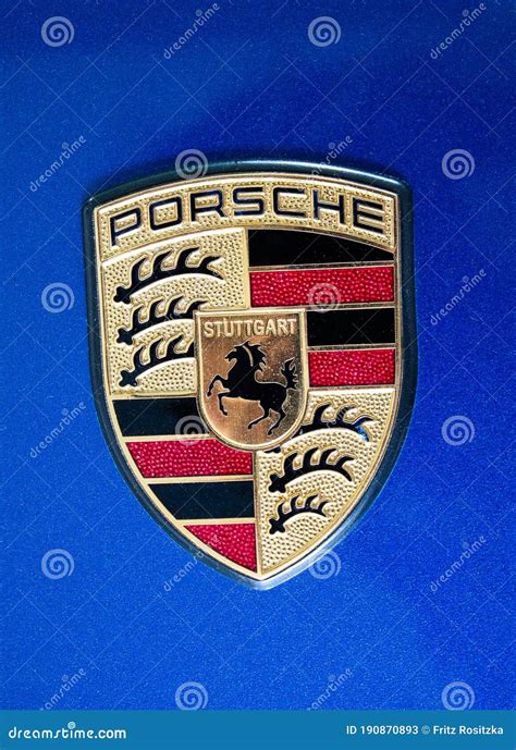 Porsche Emblem Badge Logo Sign Of 60 Years Sixties Celebrating Of ...