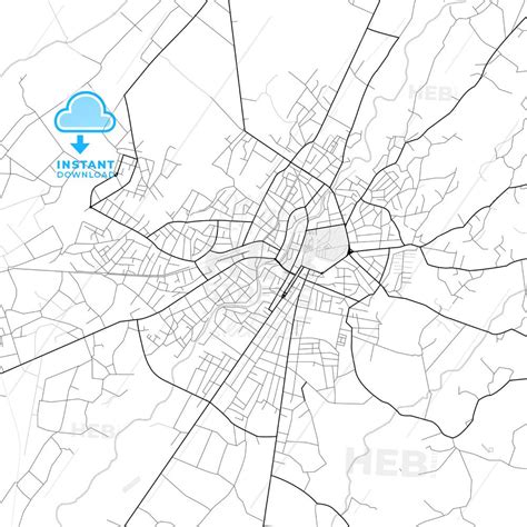 Vector PDF map of Zugdidi, Georgia - HEBSTREITS Sketches | Printable ...