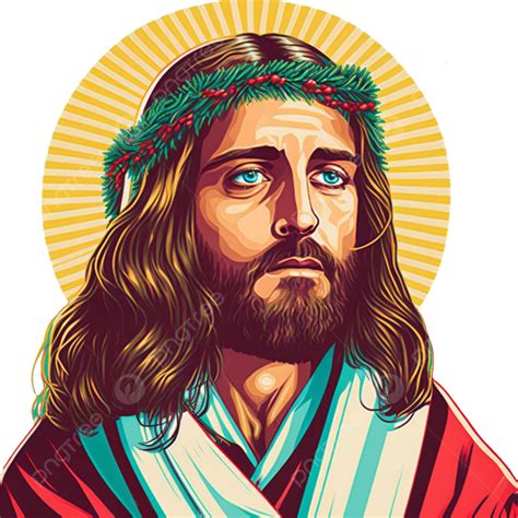 Portrait Of The Jesus Christ For Christmas, Jesus Christ, Jesus, Merry Christmas PNG Transparent ...