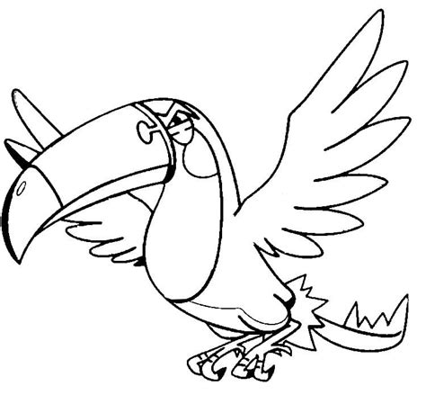 Toucannon Pokemon coloring page - Download, Print or Color Online for Free