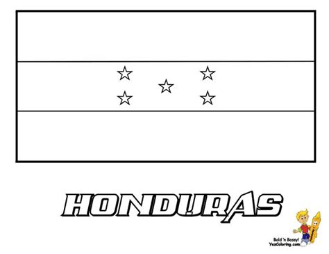 Distinguished Flag Pictures Coloring! Nation Of Honduras! http://www.yescoloring.com/flag ...