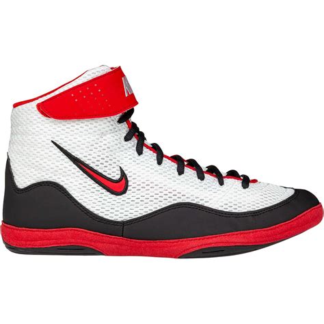 Nike Inflict 3 Wrestling Shoes (Black / White / Red) - Blue Chip Wrestling