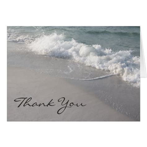 Ocean Waves & Sand Thank You Card | Zazzle