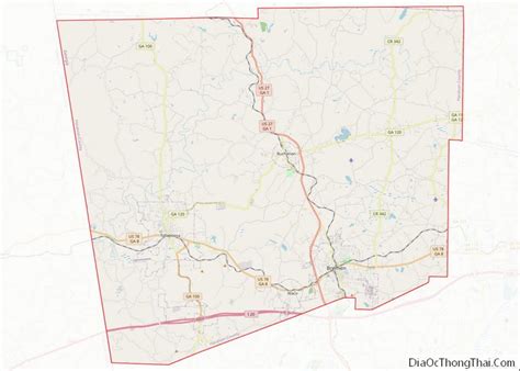 Map of Haralson County, Georgia - Thong Thai Real