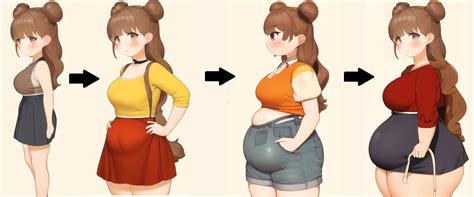 Lisa weight gain sequence remake by Weight-gain-art on DeviantArt