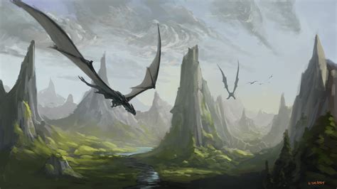 #4k dragon hd wallpaper (4800x2700) Fantasy Art Landscapes, Fantasy Landscape, Landscape Art ...