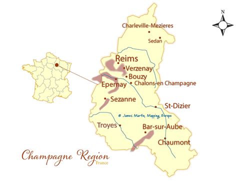 Champagne Region Map and Travel Gduie | Mapping Europe
