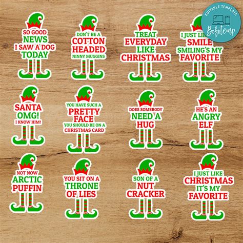 Buddy The Elf 23 Movie Quotes PNG Files Template Instant Download ...